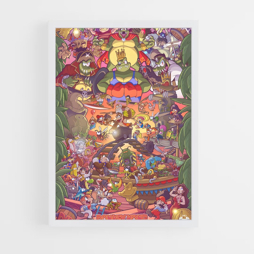 Poster Diddy Kong Adventure – affiche Mario (vue 3)